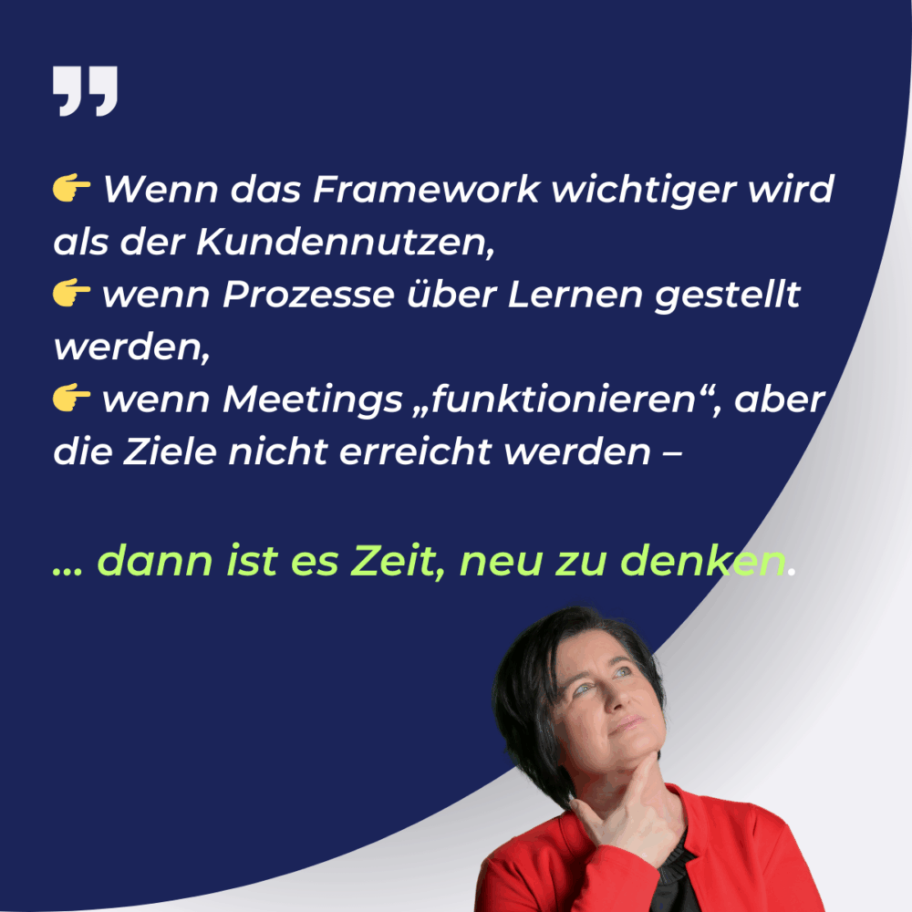 Agile Frameworks sind nicht die Agilit&auml;t selbst &ndash; Frameworks sind nur ein Weg, nicht das Ziel!